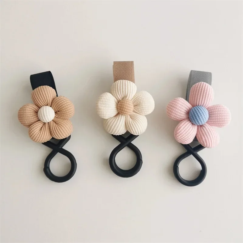Baby Stroller Hook Sweet Flower Children Cart Umbrella Hanging Bag Storage Loop Hook Infant Supplies Storage Accessories