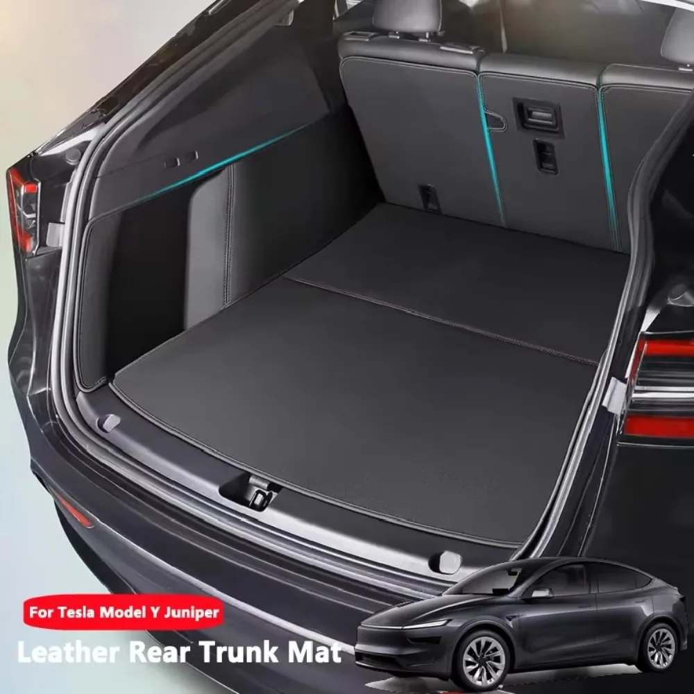For Tesla Model Y Juniper Trunk Mat Full Coverage Trunk Both Side Guards Seat Backrest Protective Pad Cargo Liner Anti Dirty Mat