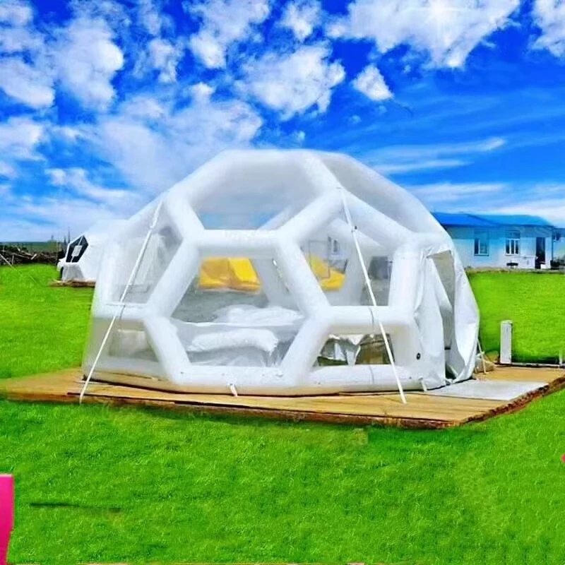 

Transparent inflatable bubble house mobile spherical star tent football tent outdoor camping