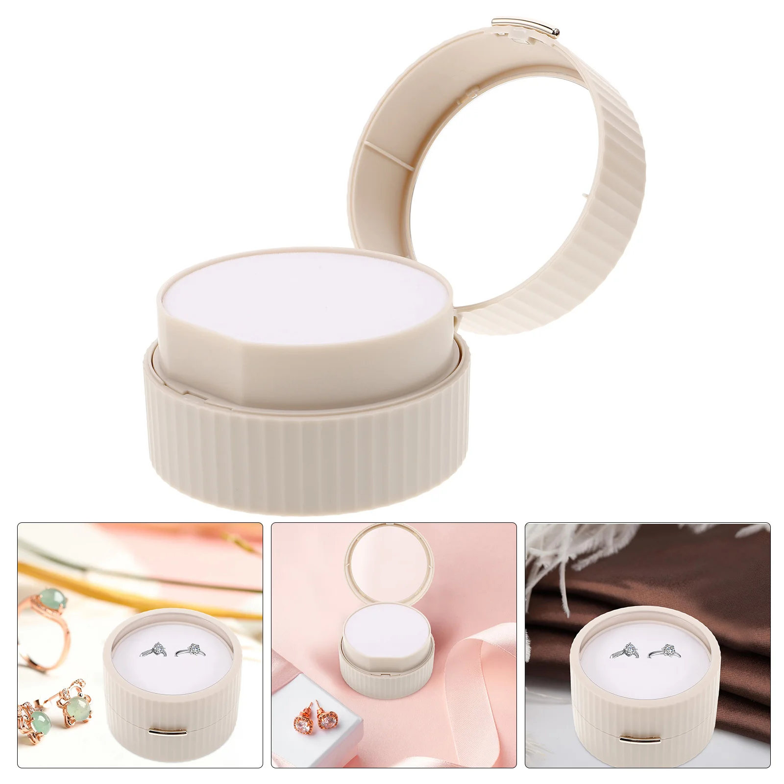 

Small Jewelry Box Compact Storage For Necklaces Bracelets Earrings Rings Trinkets Organizer Case Dresser Vanity Sundries Keeper