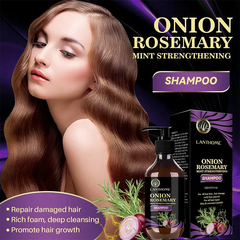 Rosemary Hair Care Shampoo Onion Plant Essence Can Rapidly Grow Hair Effectively Prevent Hair Loss  Clean  Plump And Smooth Hair