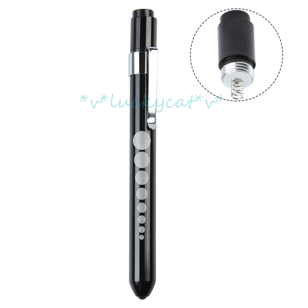 10PCS Portable Mini LED Flashlight Work Light Medical First Aid Pen Torch with Pupil Gauge Measurements Doctor Nurse Penlight