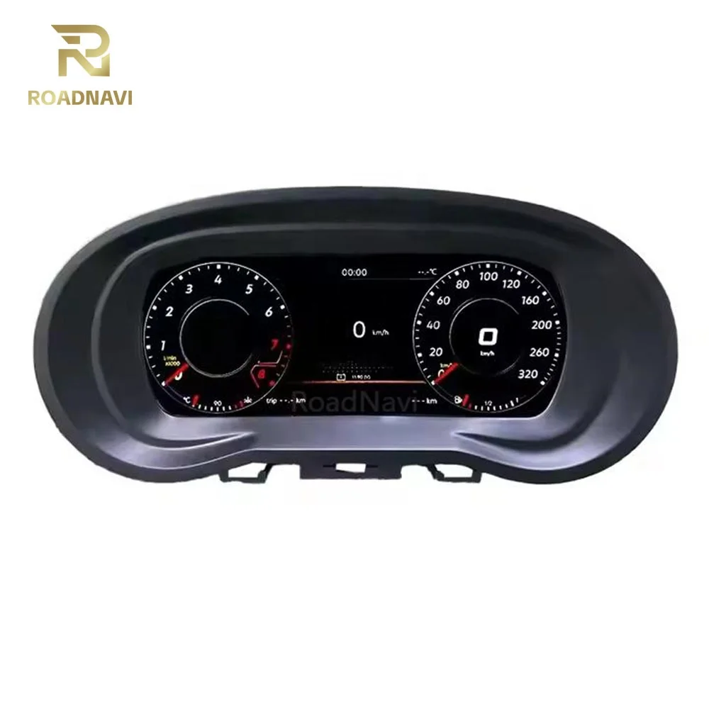 RoadNavi LCD Digital Cluster for VW Polo 6R 2008-2016 Dashboard Panel SpeedometerAR