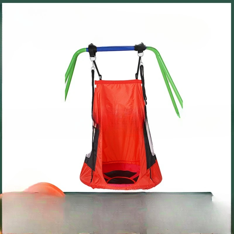 Outdoor single air hanging hammock tent, hanging net rope safety hanging chair