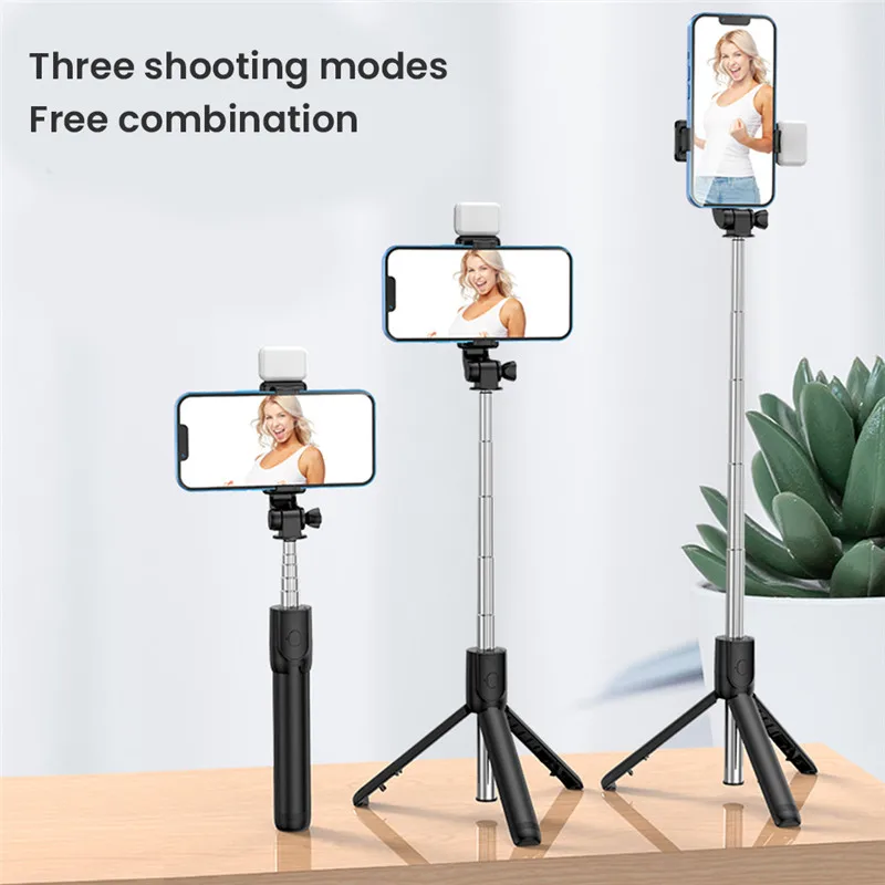 LED Selfie Light Trepied Makeup Photography Lamp with 3 In 1 Wireless Selfie Tripod for Tiktok Video Live Makeup Fill Light ﻿