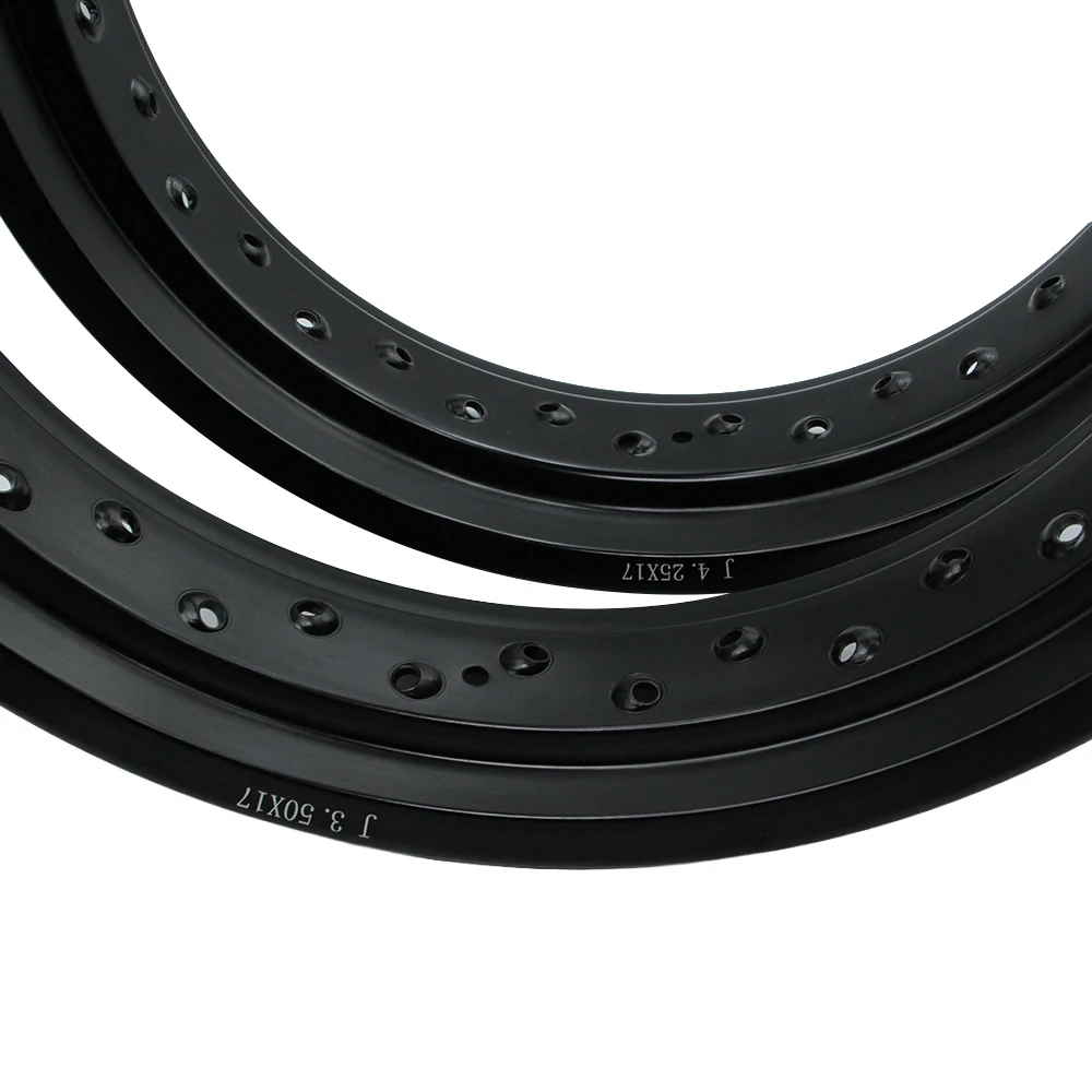 17 Inch 36 Spokes Holes Motorcycle Wheel Rim 2.50-17 3.00-17 3.50-17 4.25-17 Black Aluminum Alloy Rim For Dirt Bike Street Bike