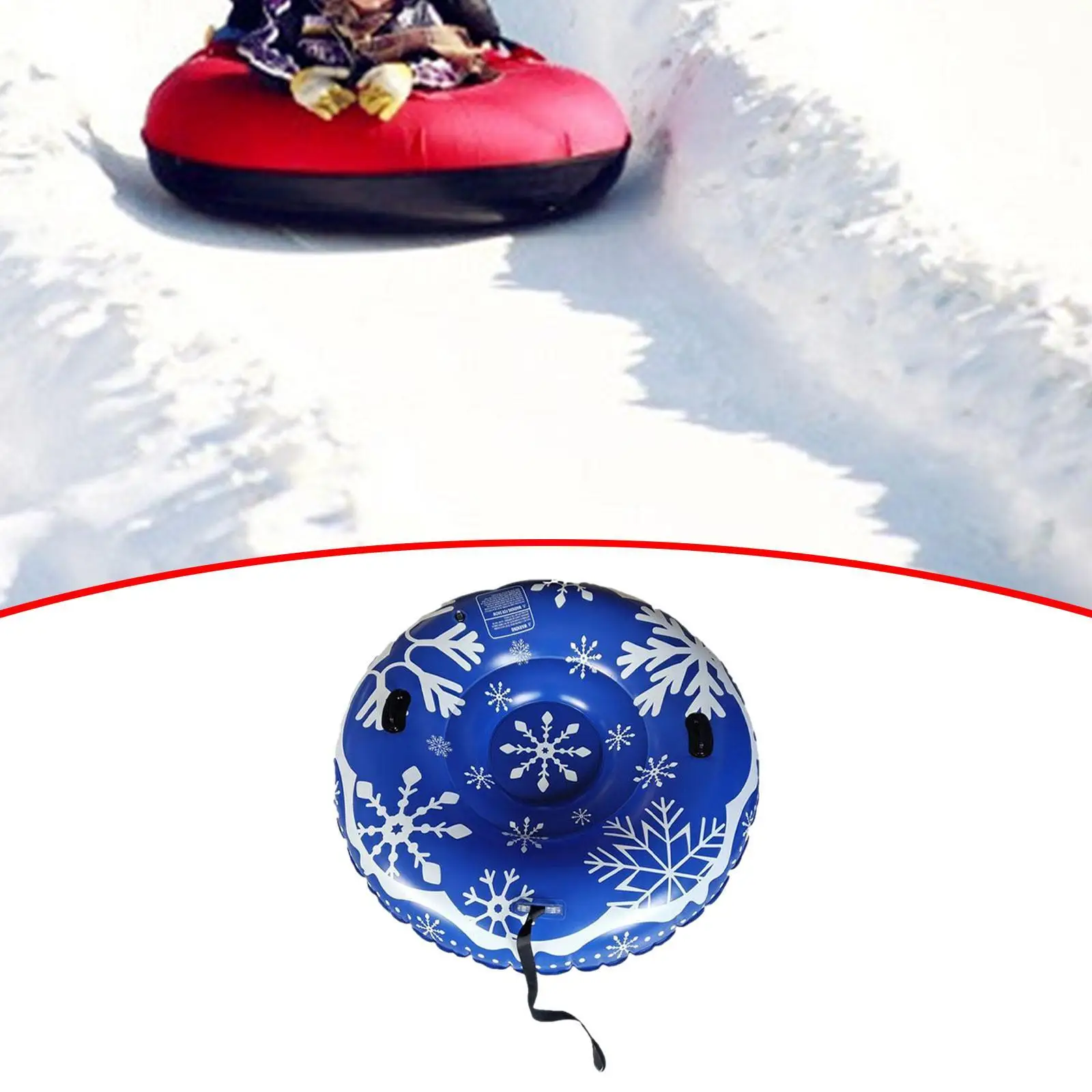 

Inflatable Snow Tube, Inflatable Sled, Cartoon, Winter Snow Sledding Toy, with Drawcord for Family, Birthday,New Year,Outdoor
