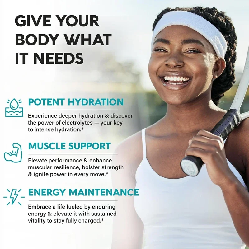 HOLUCKS Electrolyte Supplement, with Key Minerals, Support Fluid Balance, Hydration & Overall Body Function for Adult Users