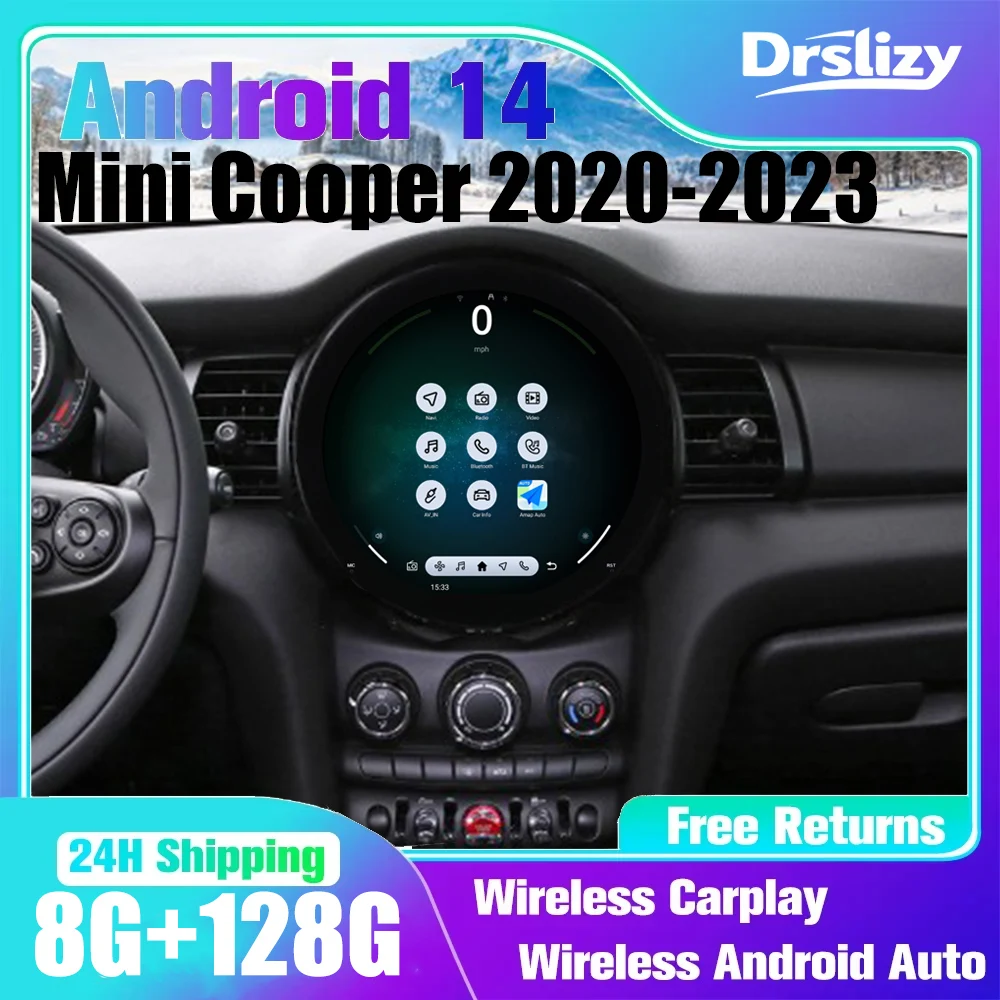 

Autoradio 11" For BMW Mini Cooper F 2020-2023 Carplay Androidauto Car GPS Navigation Stereo Player WiFi 4G DAB