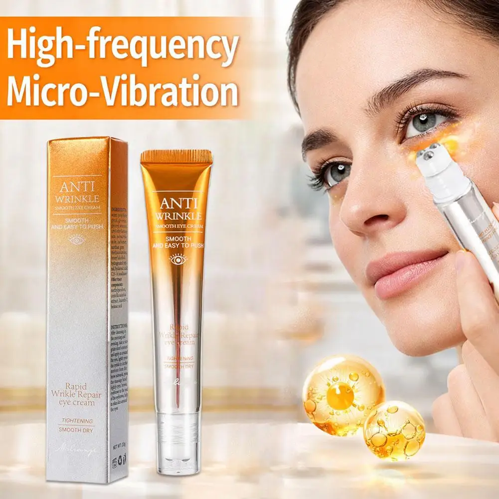 Eye Cream with Massage Roller Firming Serum Hydrating Smoothing Cream for Eyes Dark Circles Puffy Eyes Care
