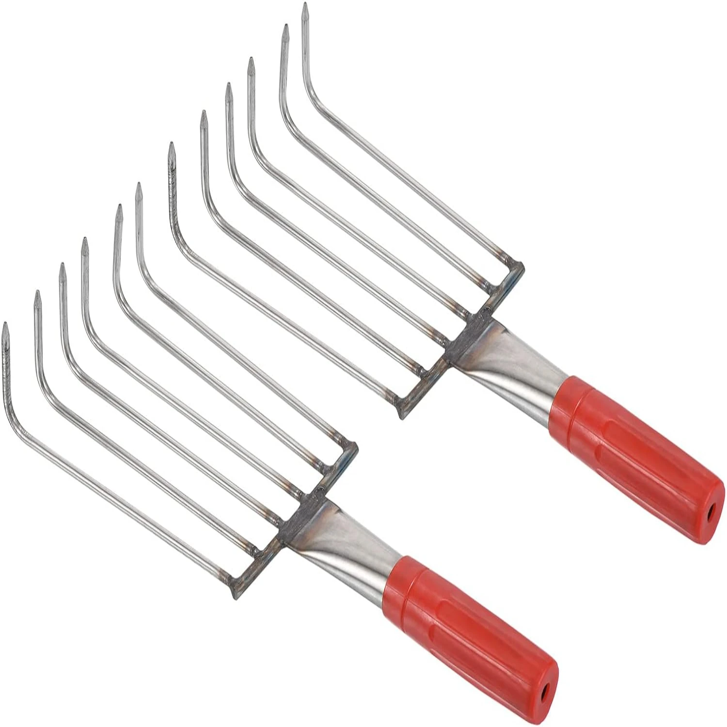 

Efficient, Heavy-Duty 13 Inch Hand Rakes - 2-Pack for Easy Gardening, Cultivating Soil, and Combining Leaves - Ergonomic Design