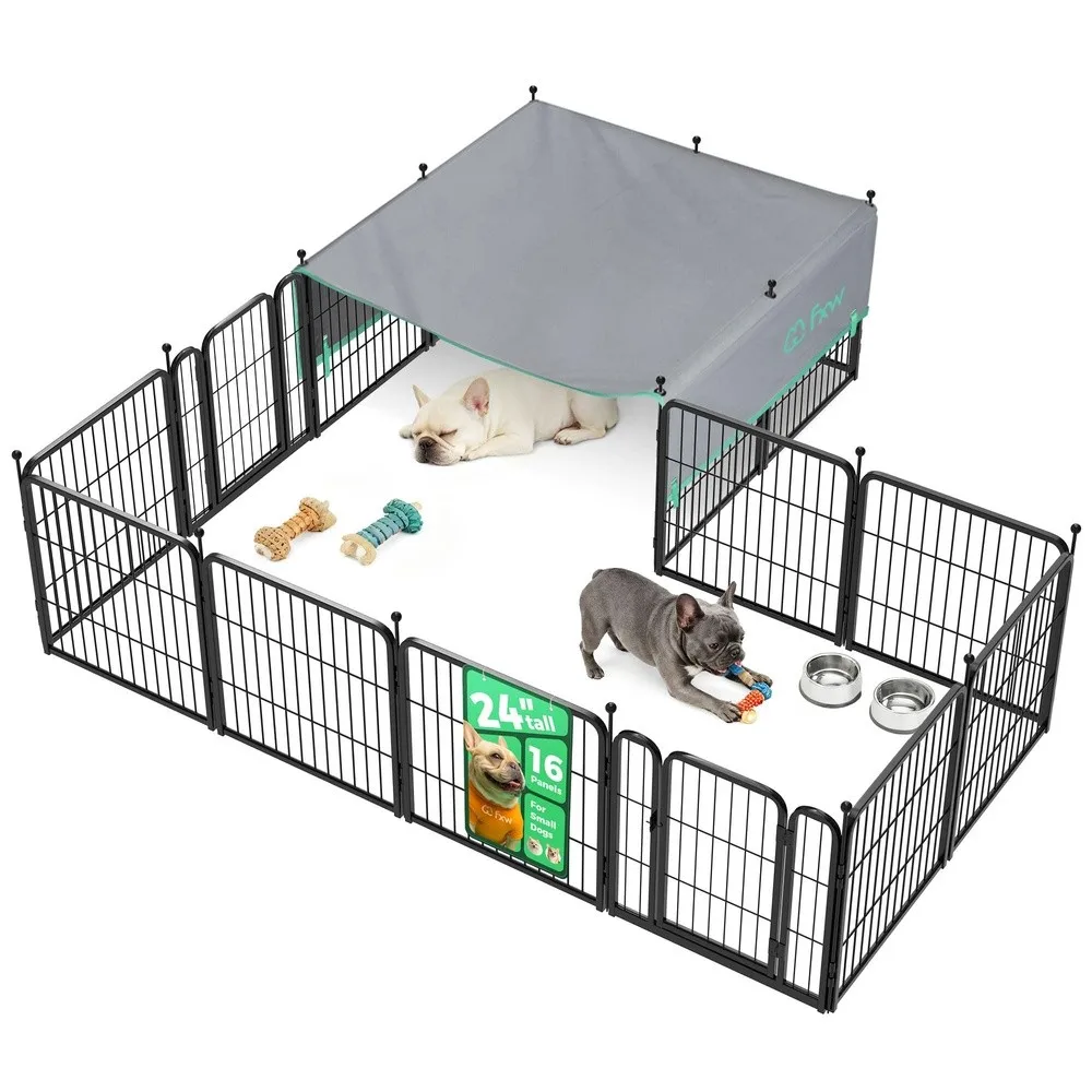 Rollick Dog Playpen with Sun Shade 24