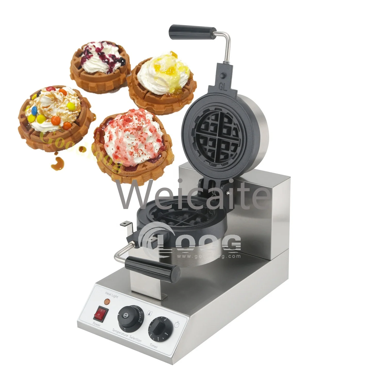 

Professional Restaurant Equipment Factory Wholesale 110V 220V Commercial Nonstick Mini Belgian Stuffed Waffle Maker Machine