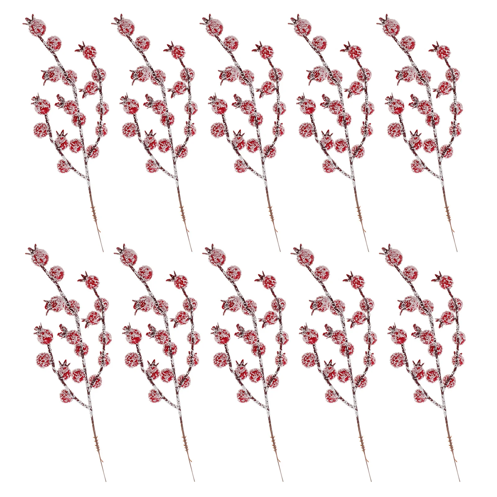 

12pcs Artificial Red Berries Realistic Christmas Tree Decorations Reusable Faux Berry Picks For Wreaths Garlands Holiday