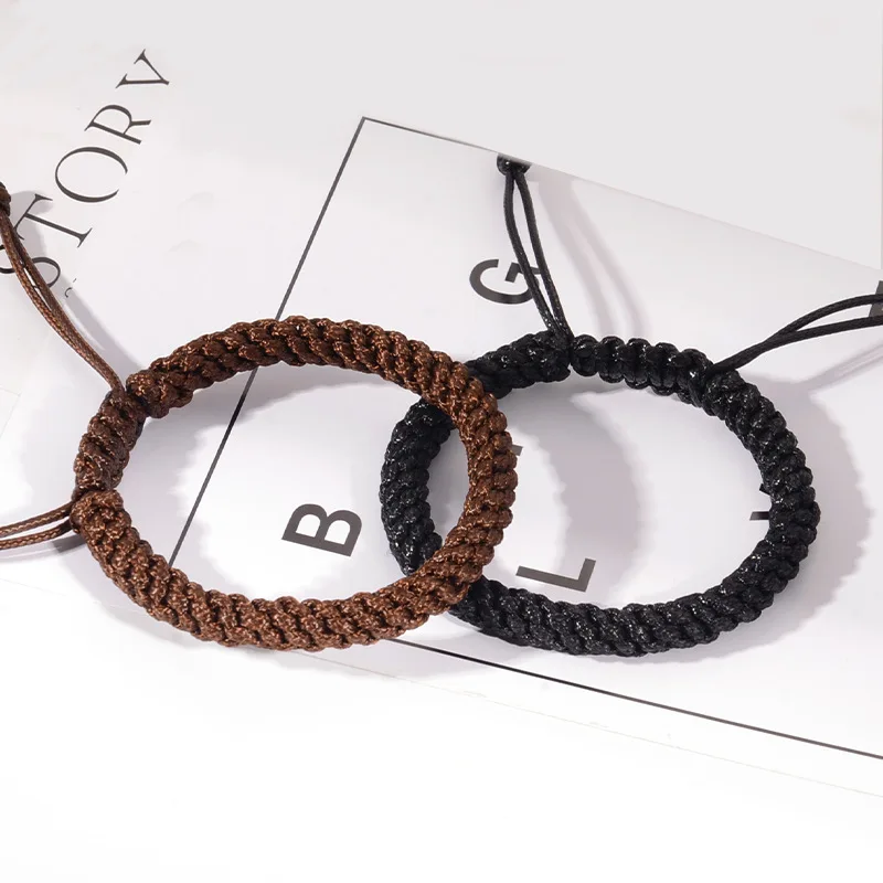 black rope bracelet Knot Bracelet for Women Men Retro Ethnic Style Tibetan Buddha Braid Chain Couple Friendship Jewelr