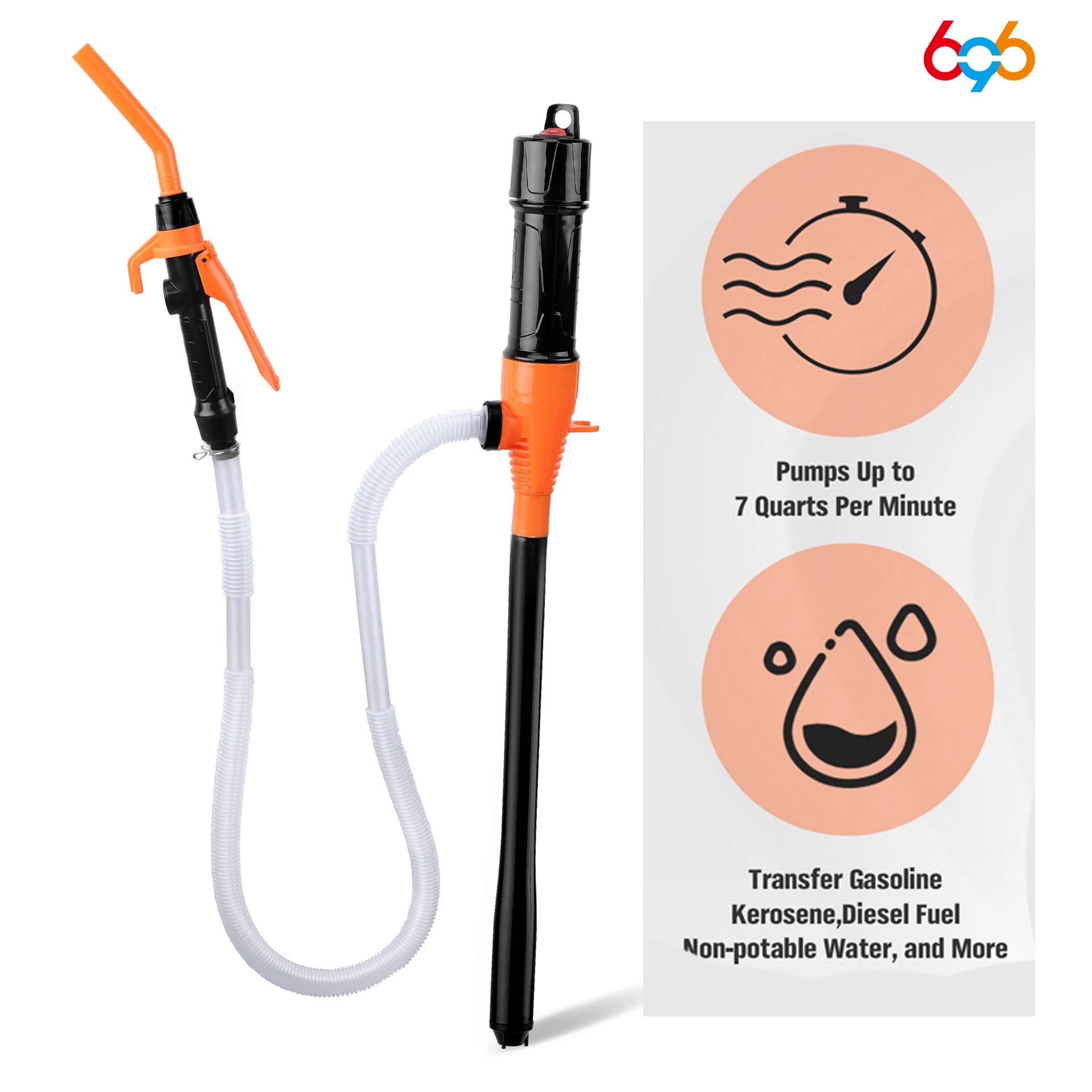 

696 перекачивающий насос с батарейным питанием, мотоциклетный автомобильный газовый масляный насос с насадкой для контроля расхода, жидкий бензиновый насос, дизайн фильтра