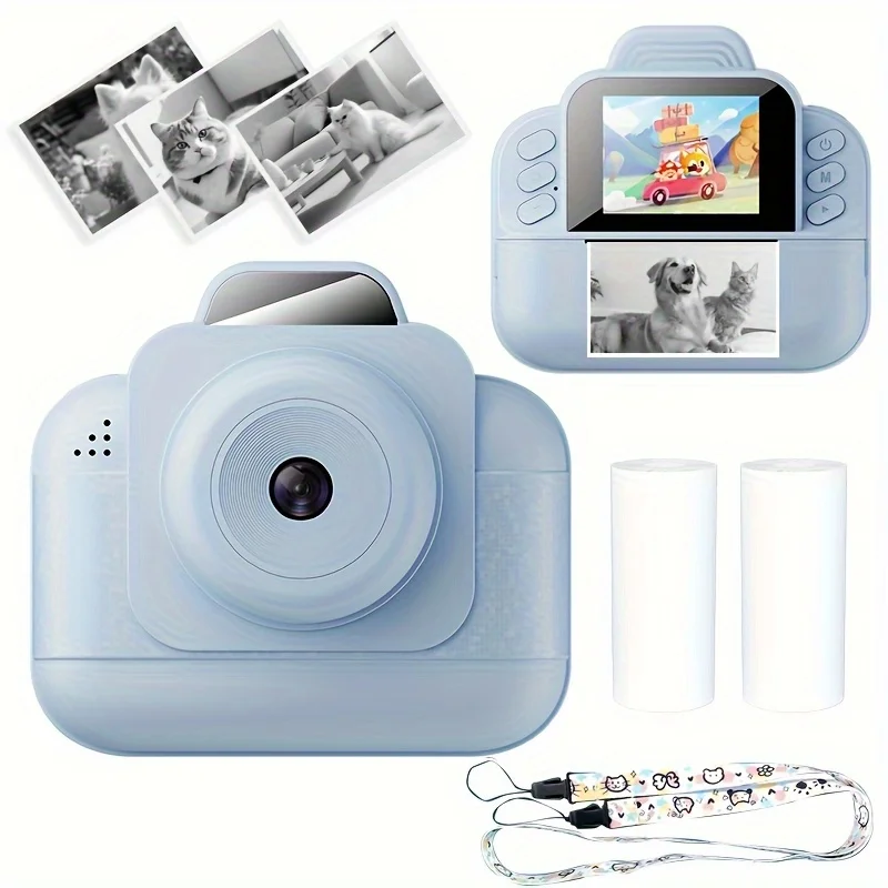1080P HD 비디오, 2인치 디스플레이, USB 듀얼 전원, 간편한 사진 편집 및 게임 기능을 갖춘 즉석 카메라 키트, 생일, 발렌타인데이에 이상적