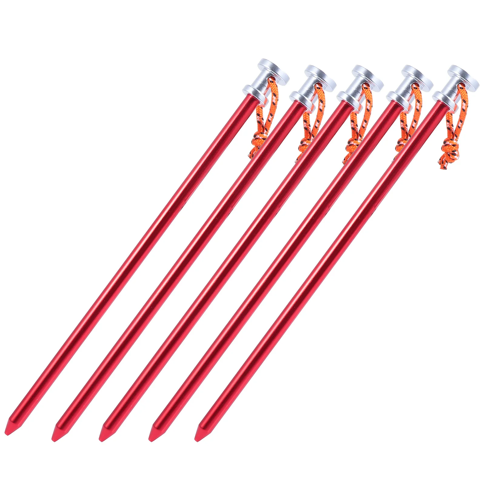 

5Pcs Tent Pegs High Strength Rustproof Portable Camping Stakes Ground Pegs Outdoor Tent Accessories Garden Stakes