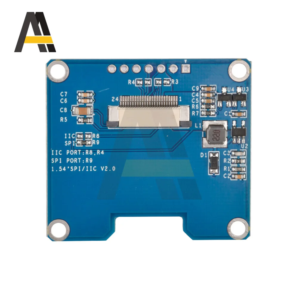 1.51 inch 3.3V Transparent OLED Display Module plug-in 24pin LCD Screen SSD1309 128*64 display+adapter board 7-pin SPI/IIC