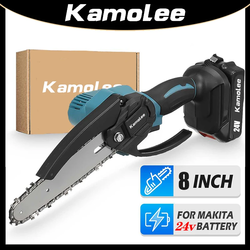 Kamolee Polegada Motosserra sem Fio 1200w Poda Bateria de Lítio Ferramenta para Trabalhar Madeira