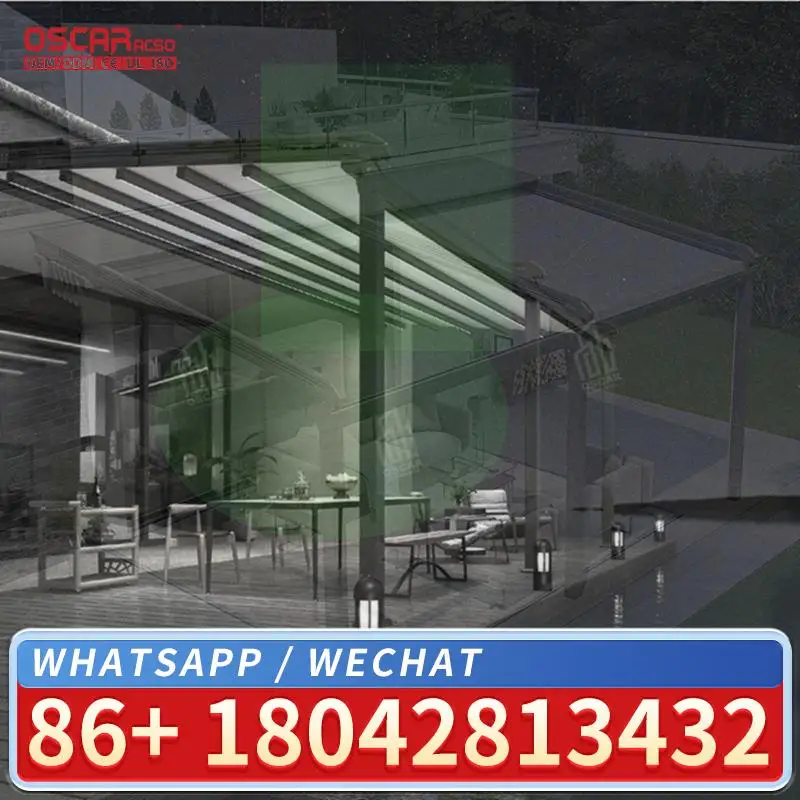 Retractable Patio Garden Canopy Sun Shade for Outdoor Use in Backyard and Balcony Retractable Canopy Pergola
