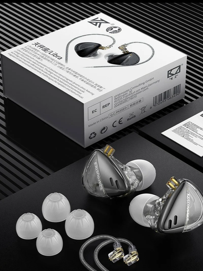 

Kz Angelears Libra Hifi In Ear Earphones Ultra Wide Frequency Dynamic Driver Replaceable Gold Plated Pin For Music Audiophiles