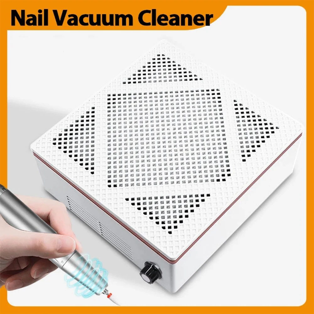 HALAIMAN Desk Nail Dust Collector Nail Extractor Fan For Manicure Tools With Removable Filte Nail Pedicure Art Vacuum Cleaner