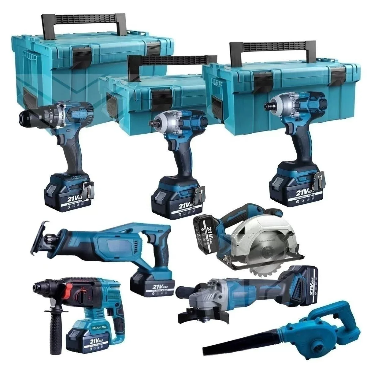 Factory Direct Sales Customize Cordless Tool Electric Power Tools Sets Electric 15 Kits Tool Set