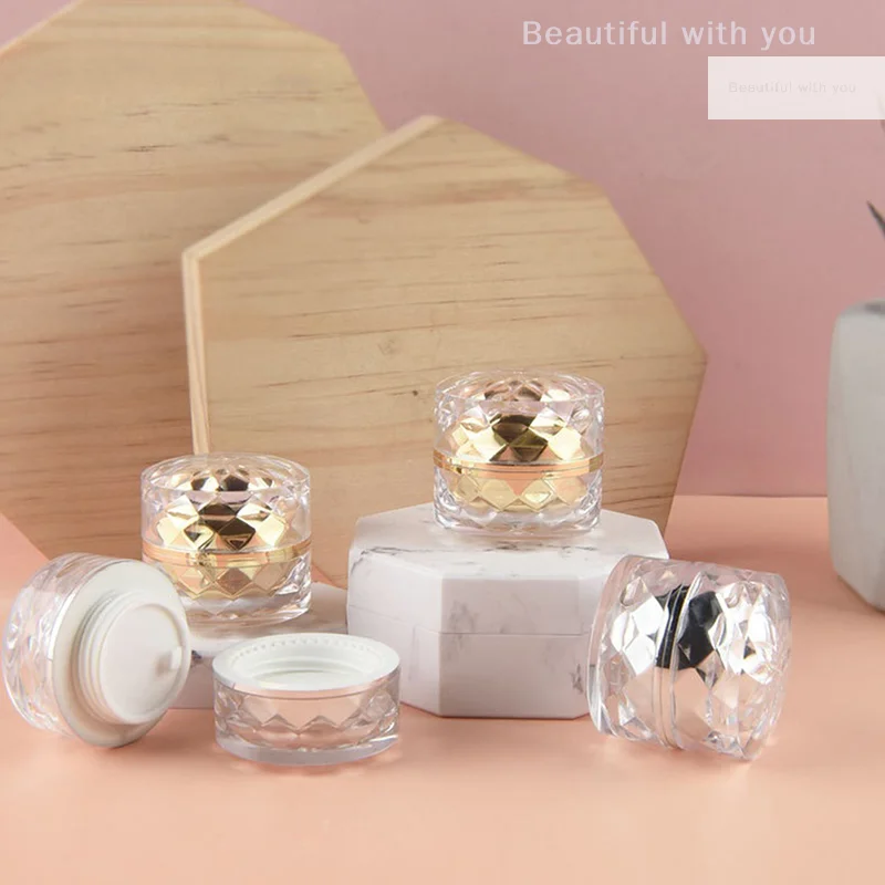 

7g Empty Acrylic Plastic Jar For Packing Cream Balm Nail Candle Cosmetic Travel Storage Container With Inner Lid