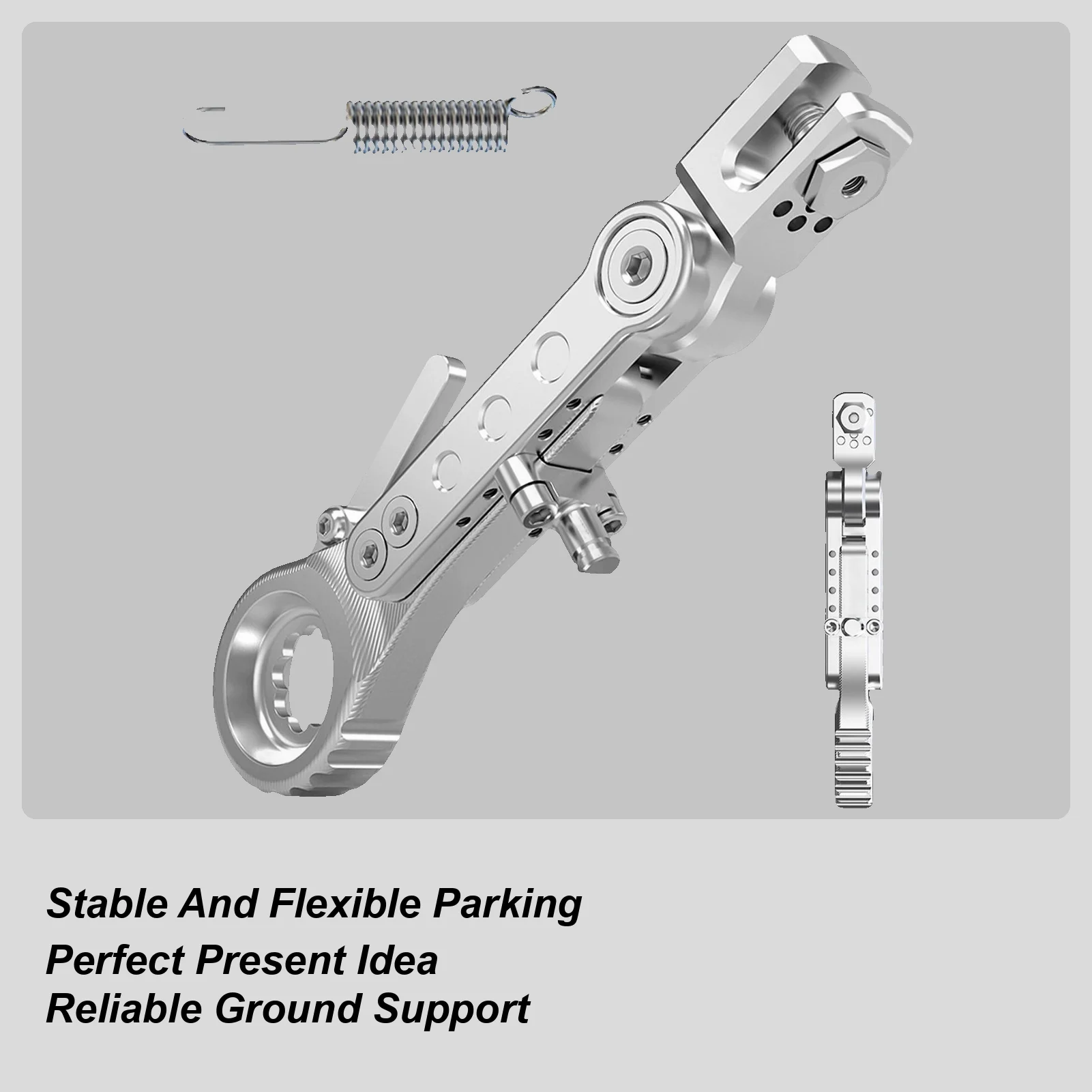 

Motorcycle Stand Alloy Motorbik Foot Side Support Adjustable Parking Kickstand For Electric Motorbik For Men Women Boys Girls