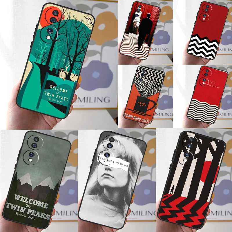 twin peaks Case For Honor X8b X9b X8 X9 X6a X7a X8a X9a Cover For Honor Magic 6 5 Pro 50 70 90 Lite