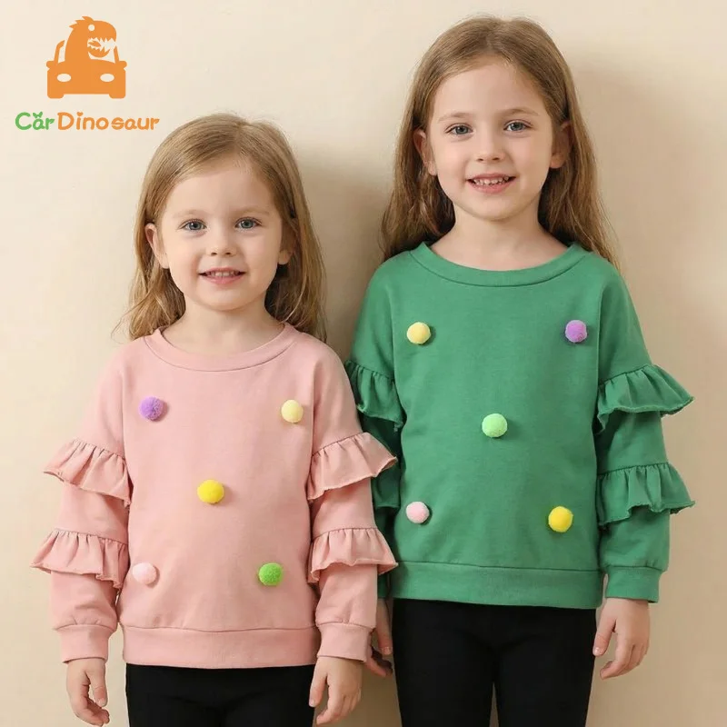 2026 Spring Autumn 2 3 4 5 6 8 10 Years Children\'S Birthday Gift Flare Trumpet Sleeve Decoration Coat Kids Baby Girl Sweatshirt