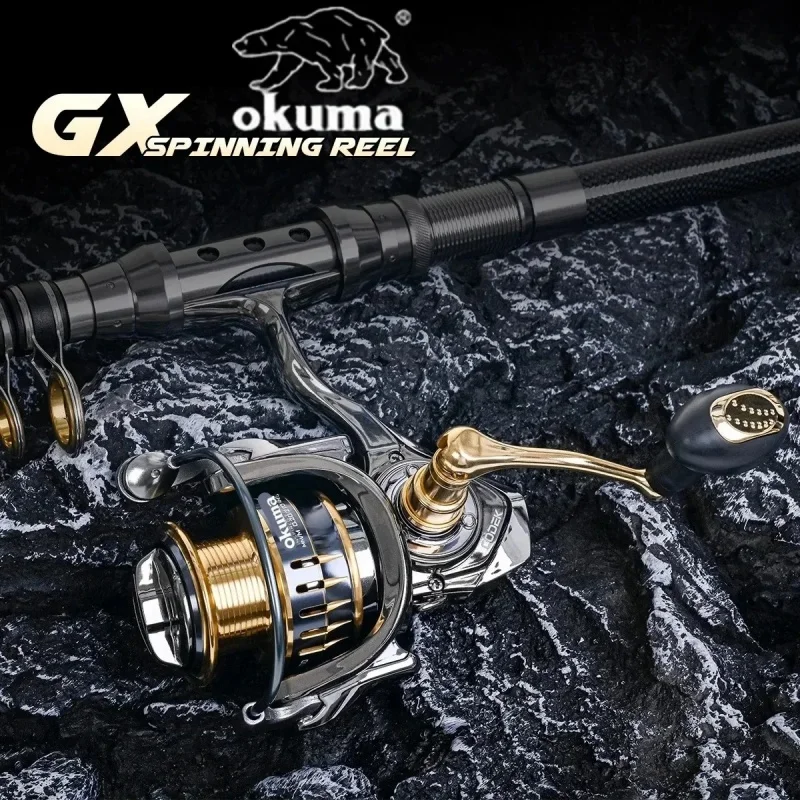 Okuma Vollmetall-Spinnrolle, 1000-7000 Typ, Ausgestattet mit Modischen Polarisierten Gläsern – Detail 5