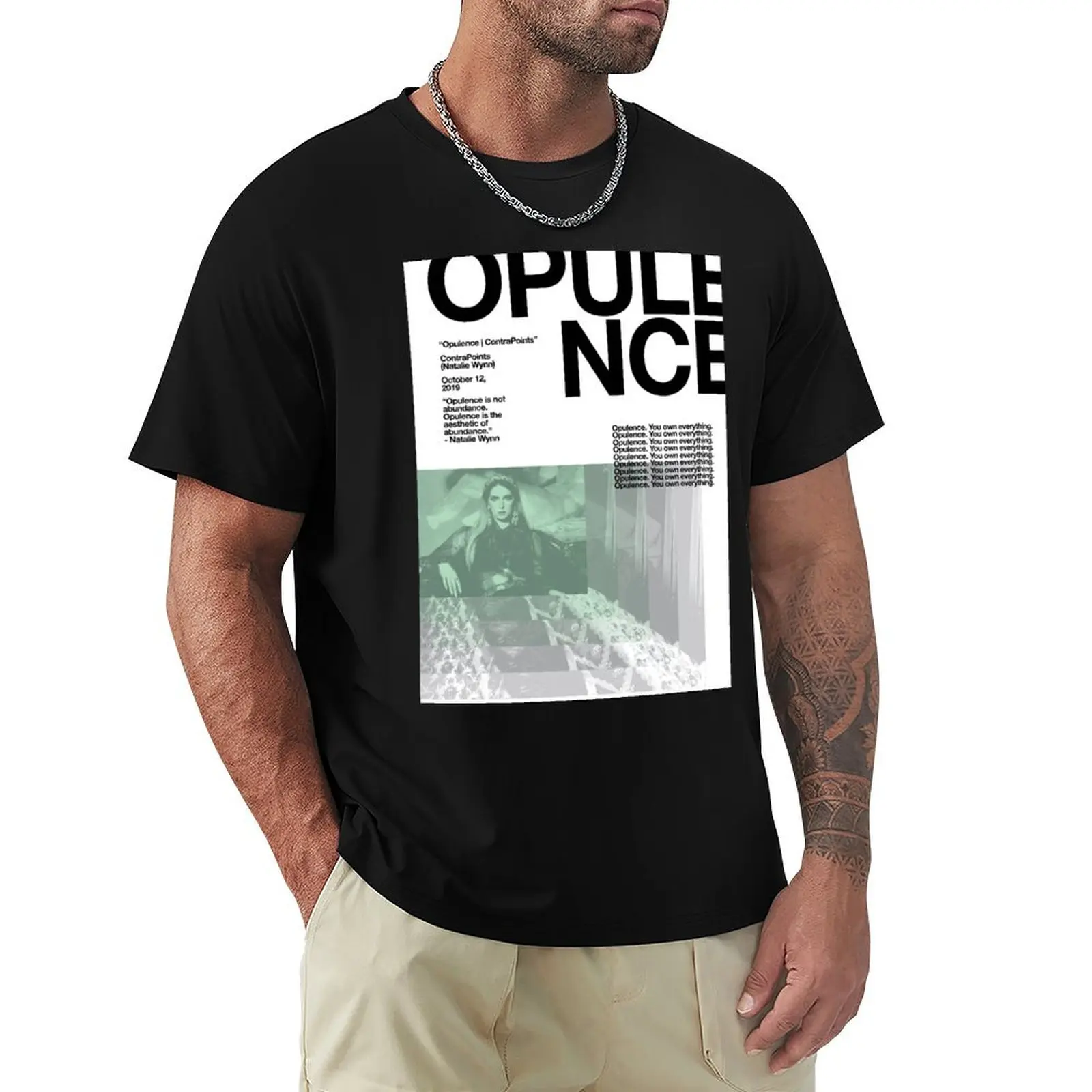 Opulence by ContraPoints Print T-Shirt Summer Fashion Casual Tee Shirt
