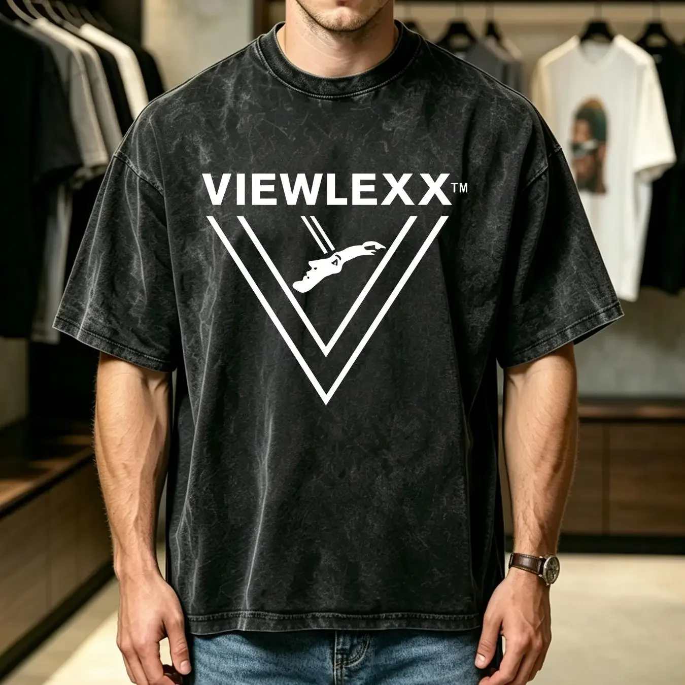 washed T Shirt Viewlexx Records Dutch House Breakbeat Hardcore Techno vintage Washed streetwear Breathable graphic Stretched