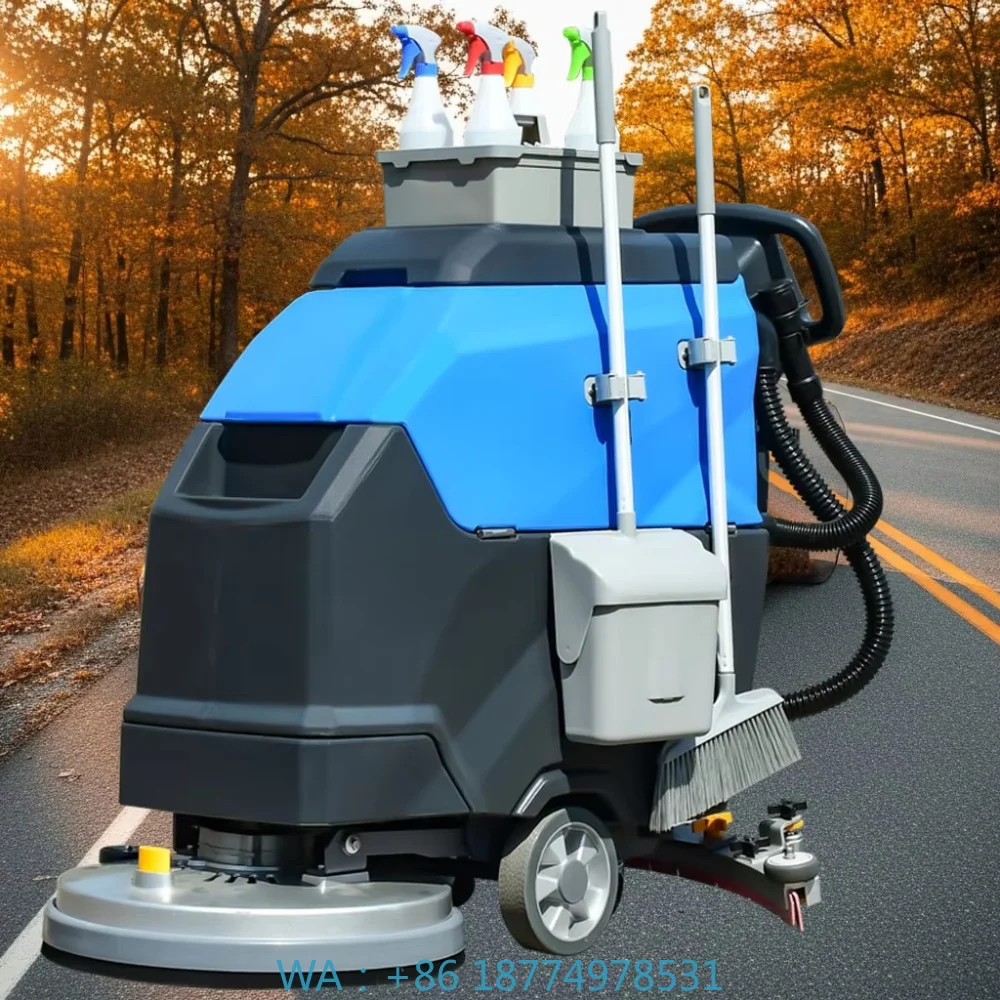 Full Closed Commercial Floor Scrubber Vacuum Floor Cleaning Scrubbing Machine