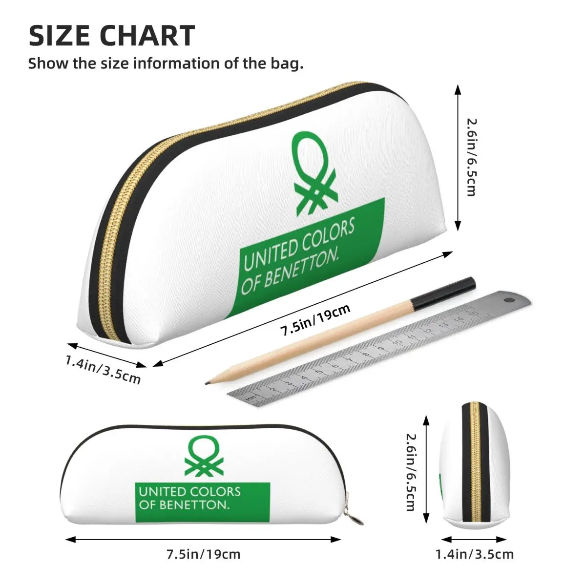 ユナイテッドカラーズ・オブ・ベネトン ペンケース ペンポーチ 収納 文房具 大容量 ペンボックス ペンバッグ 男の子 女の子用