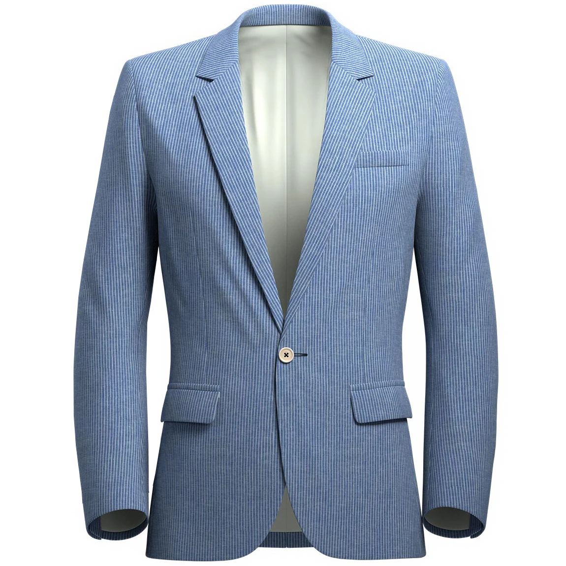 

Men's Stripe One Button Blazer Notch Lapel for Wedding Formal Party