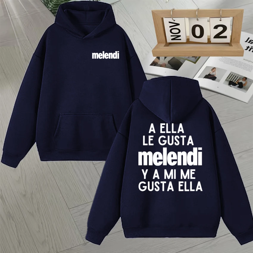 Fashion Rapper Melendi Tour 2025 Double Sided Print Long sleeve Hoodie Men Women Fleece Autumn Winter zevity Unisex Sweatshirts