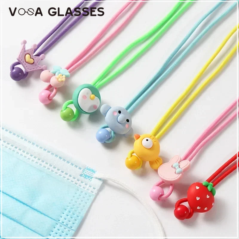 Glasses Holder Children Masks Chain Cartoon animals Adjustable Face Mask Lanyard Straps Kids Boy Anti-lost Neck Hanging Cord