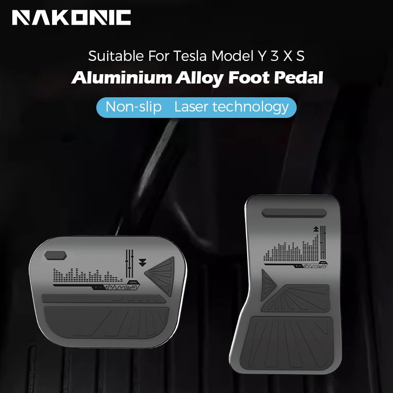 

Foot Pedal Pads For Tesla Model Y 3 X S Aluminum Alloy Brake Accelerator Pedal Cover TPE AntiSlip Mat Car Decorative Accessories