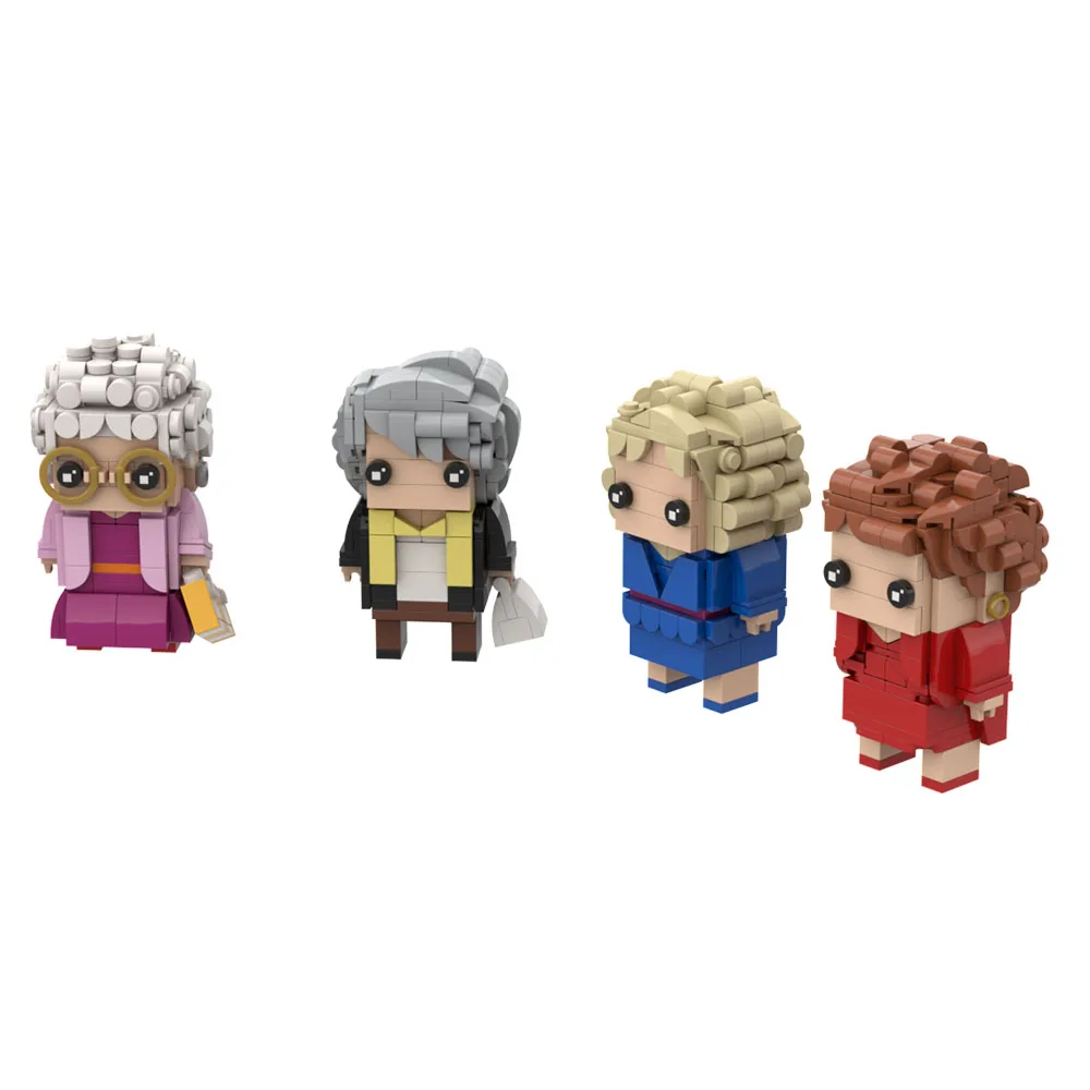 MOC – blocs de construction pour filles dorées, Sitcom classique, figurine Blanche Devereaux, jouet en brique, cadeau pour adulte