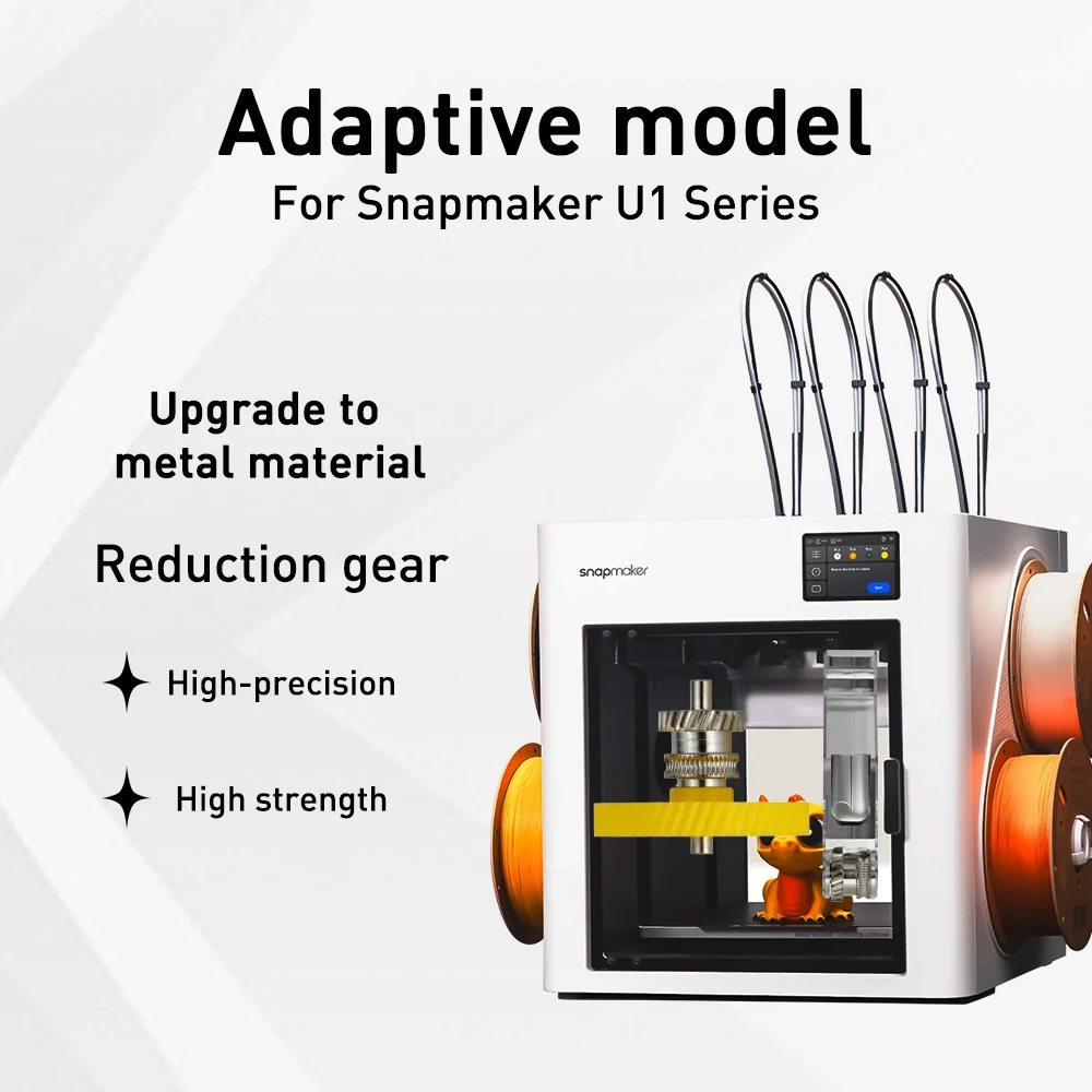 Upgrade-Extruder-Zahnradsatz für Snapmaker U1 SKD11 Gehärteter Stahl Nano-Beschichtete Zähne CNC-Griff POM-Schrägverzahntes Zahnrad für U1 3D-Drucker – Detail 6