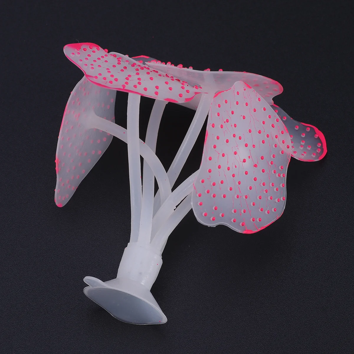 

Fluorescent Artificial Coral Red Silicone Simulation Jellyfish Aquarium Landscape Terrarium Decor Natural Hiding Spot Ornament