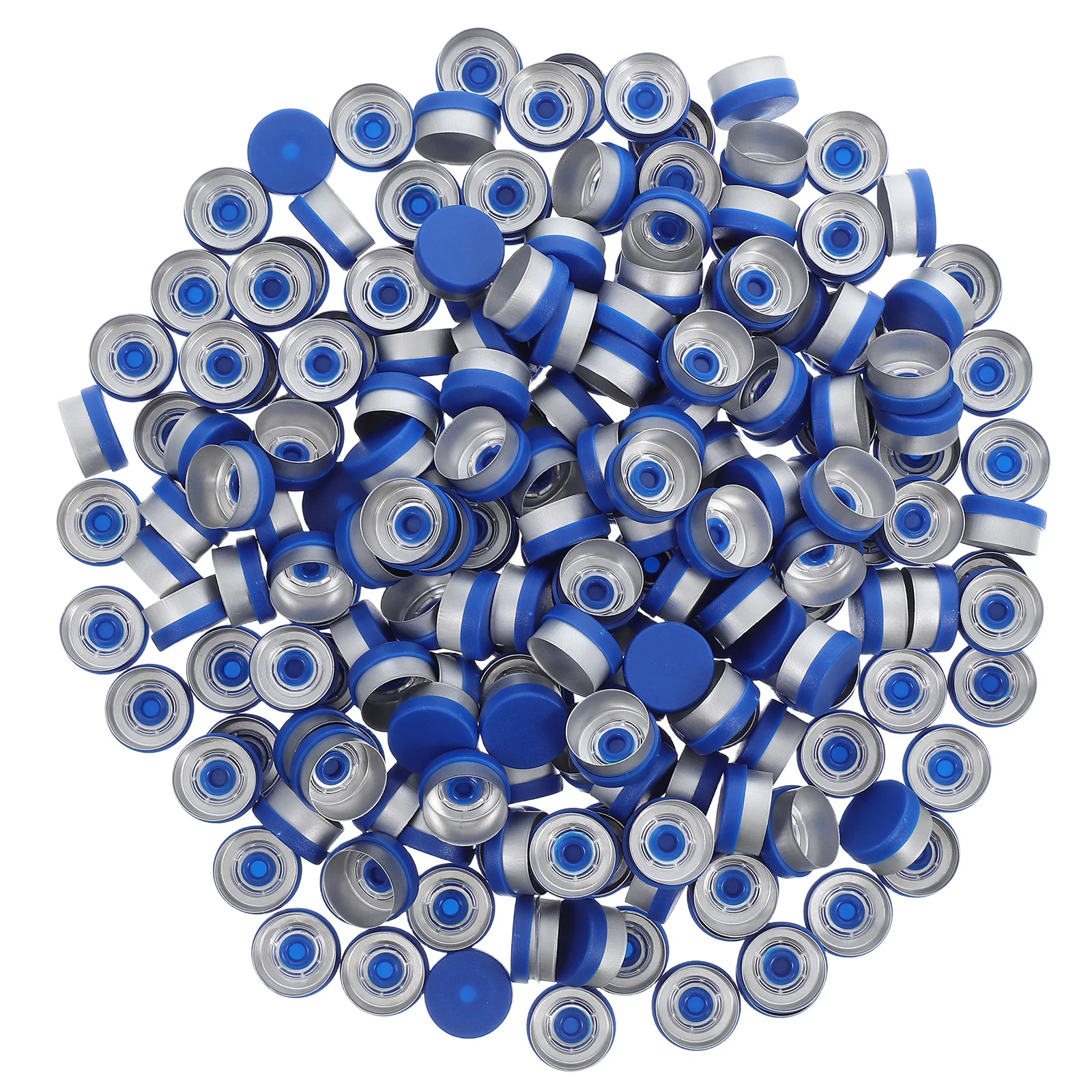

200pcs Flip Vial Seals Aluminum Plastic Composite Bottle Caps for Glass Bottles Airtight Lab Sample Containers