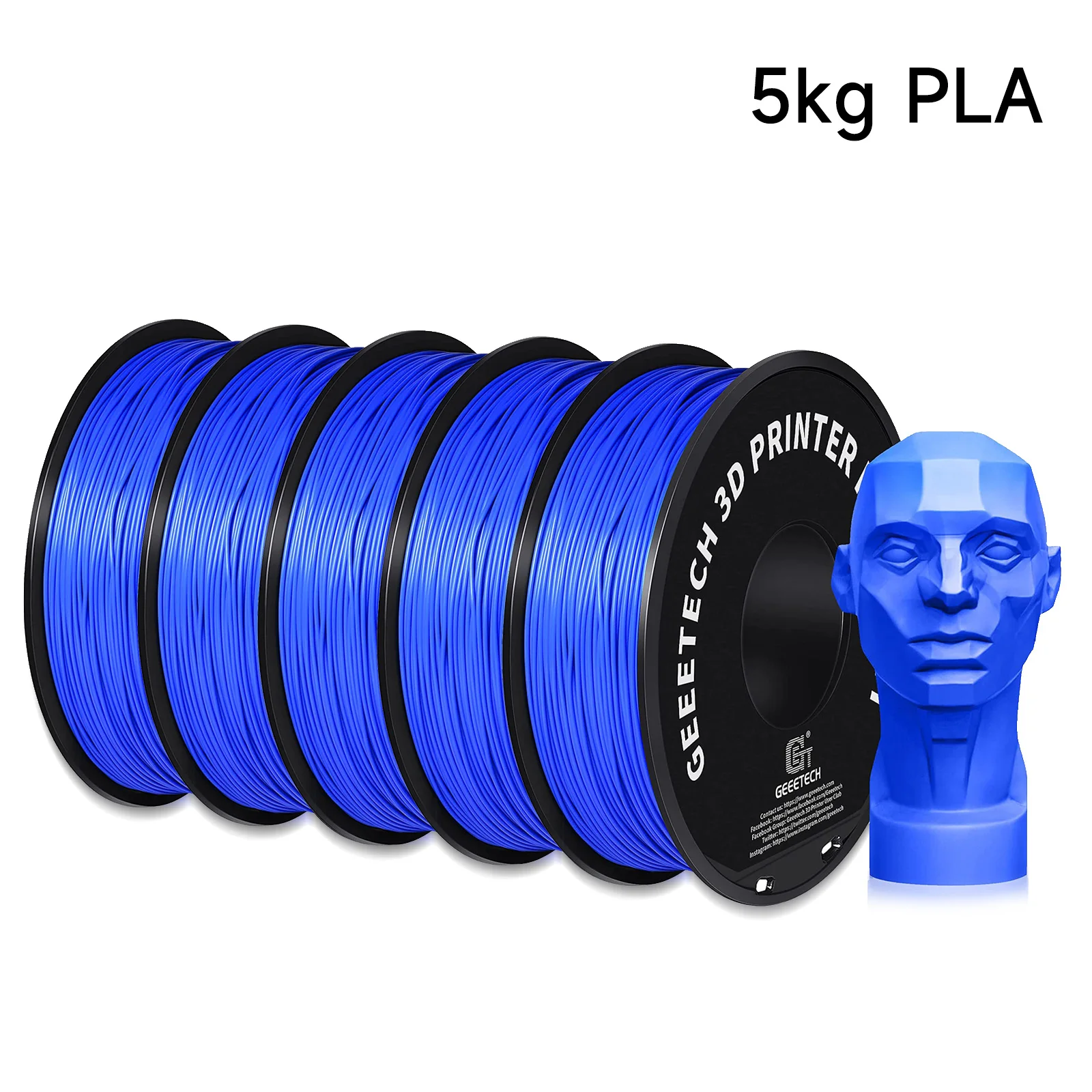 

Стандартная нить PLA Geeetech, 5 кг, 1,75 мм, пластиковый материал для 3D-принтера, точность 0,03 мм, многоцветная, подходит для большинства принтеров FDM
