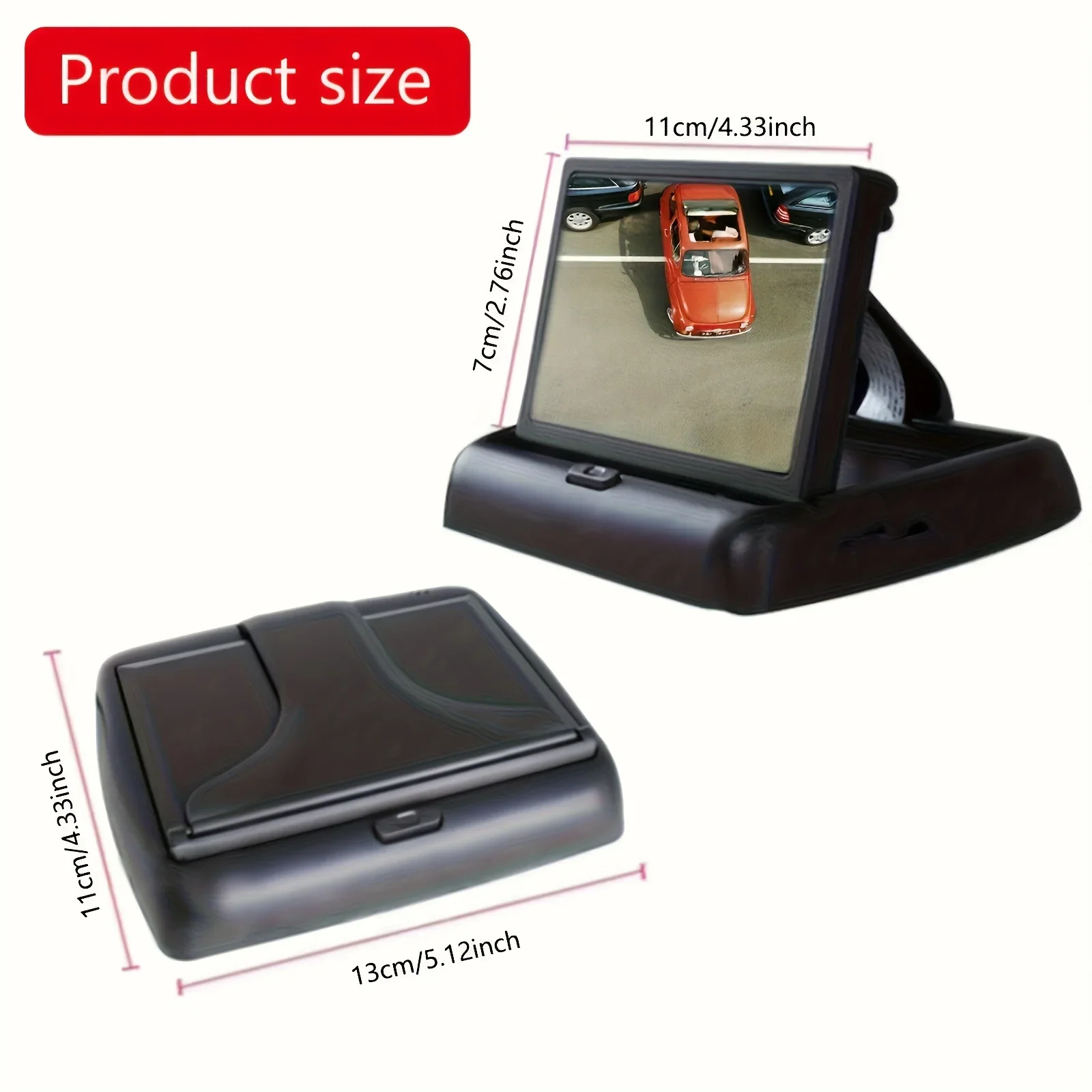 Easy-To-Install 4.3inch Led Night Vision Car Reversing Camera with Foldable Lcd Display—Improves Reversing Safety