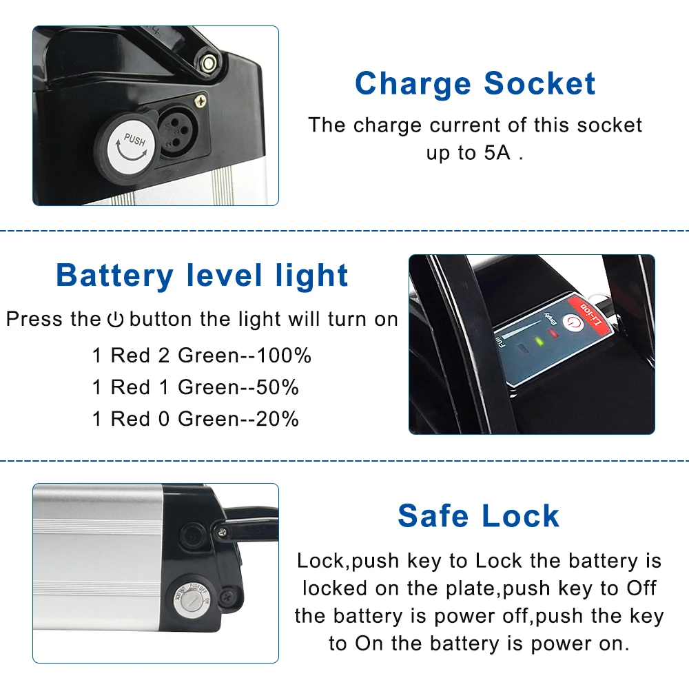 24V/36V/48V Sliver Fish Ebike Battery Case Box Upper Part Of Sliver Fish Battery Box