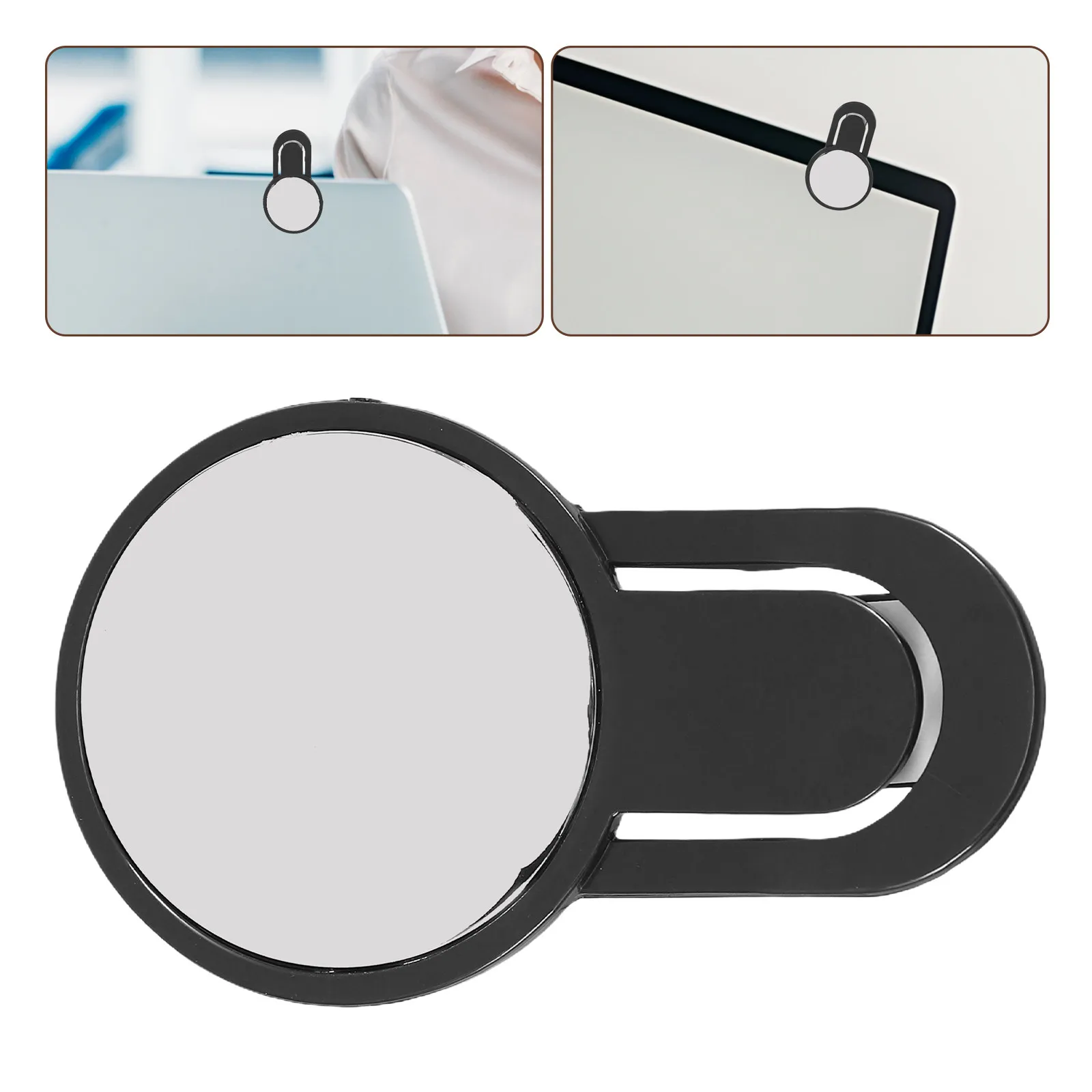 Computer Screen Rearview Mirror Portable Clip Mount for Office Environment Desk Cabinet Laptop Monitor Rear Visibility Security
