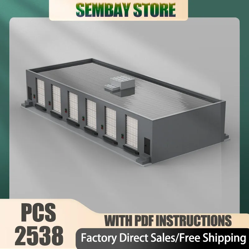 

Модель City Street View Moc, строительные кирпичи, модульная модель складского склада, технологические блоки, рождественские игрушки «сделай сам», строительный набор, подарки